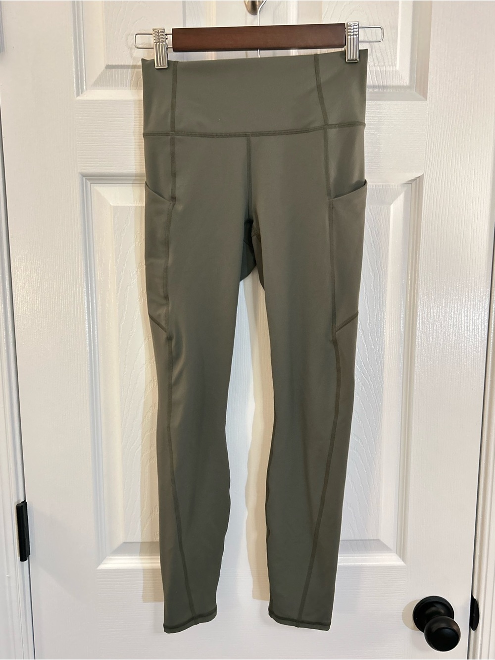 PureLuxe by Fabletics Olive Green High Rise Pocket Leggings XS